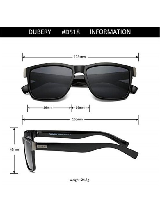 Polarized Rectangle Sunglasses UV400 Classic Fashion Unisex Outdoor Eyewear main image 5